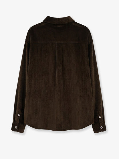 Corduroy shirt with leather pocket thumbnail