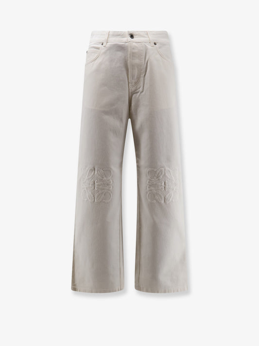 Anagram Baggy white denim trousers