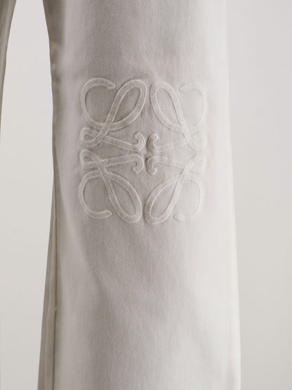 Pantaloni Anagram Baggy in white denim thumbnail