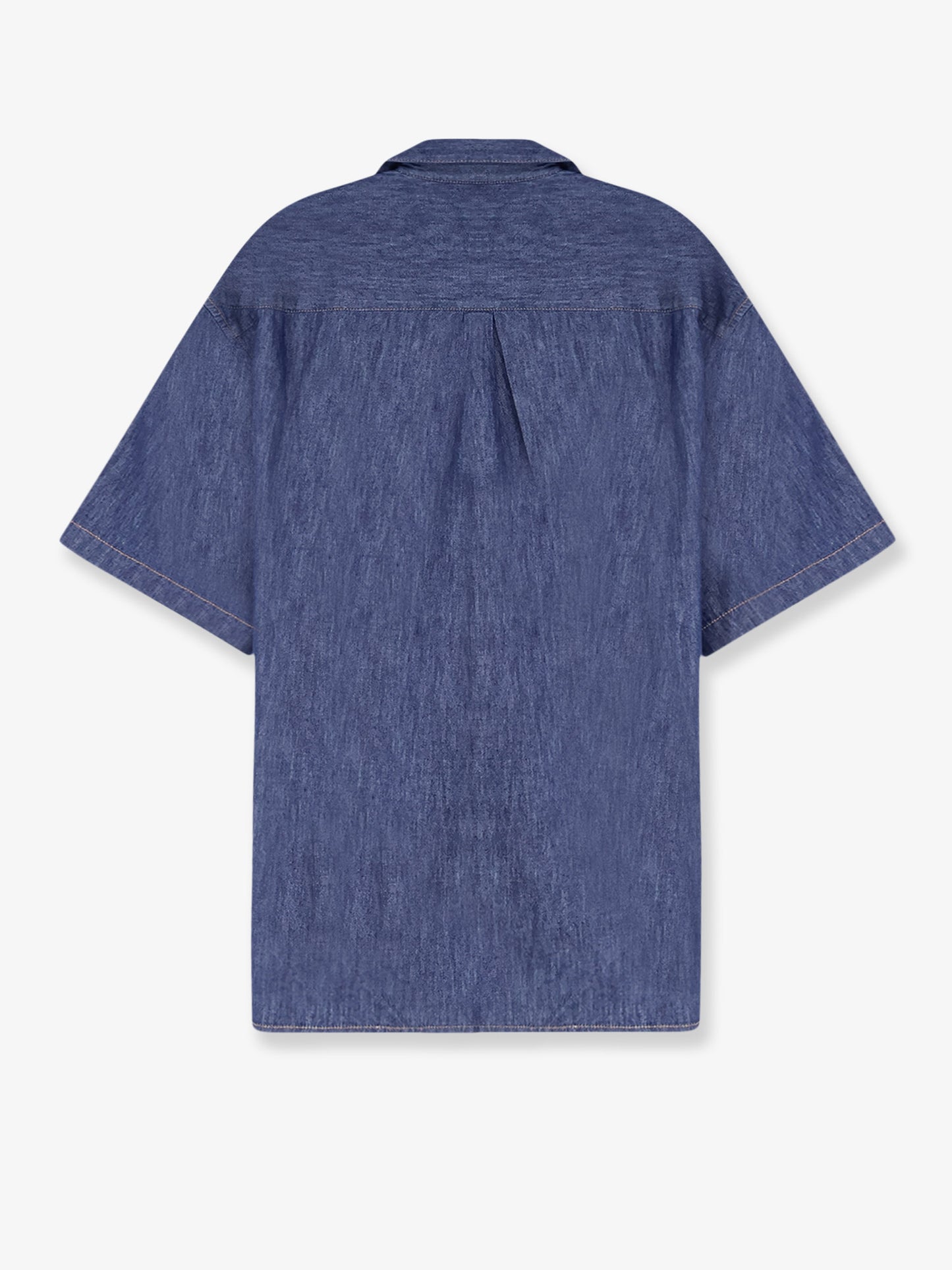 Camicia in blue denim con logo Anagram ricamato
