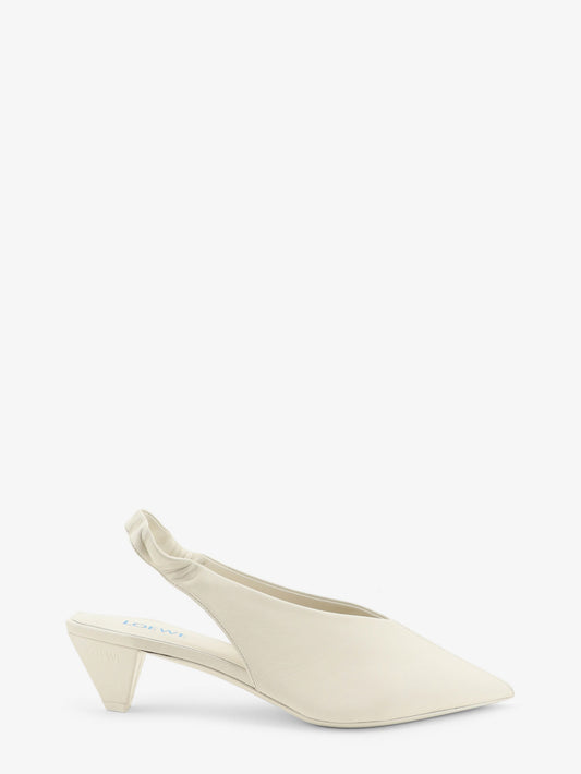 Origami Cubic leather slingback