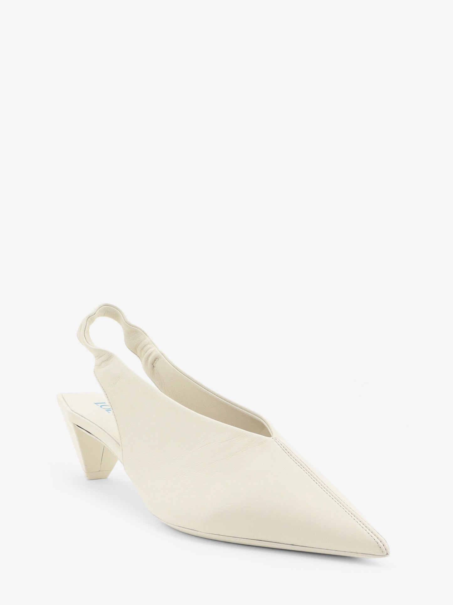 Origami Cubic leather slingback