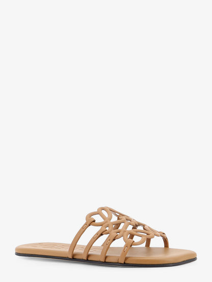 Paula's Ibiza Anagram Petal Leather Sandals thumbnail