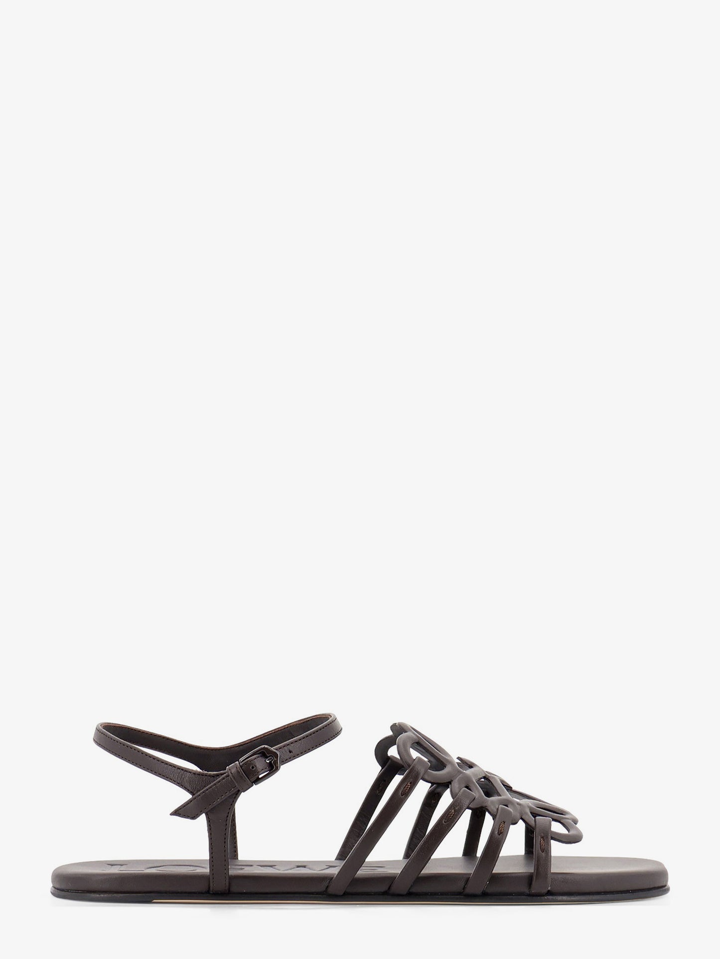 Paula's Ibiza -Petal leather sandals with Anagram logo on the front