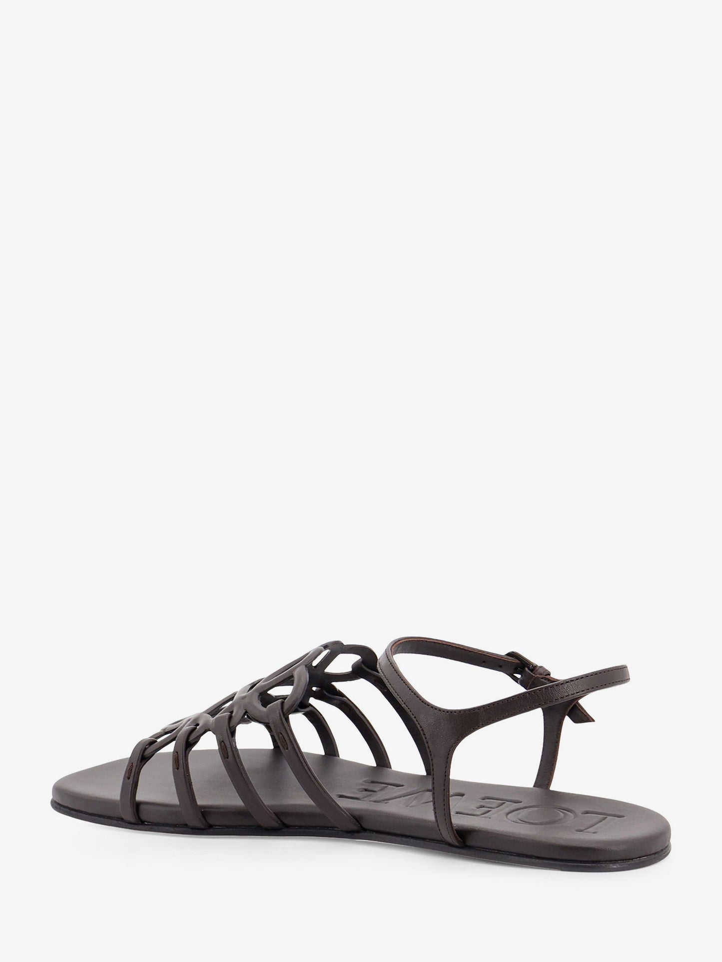 Paula's Ibiza -Petal leather sandals with Anagram logo on the front