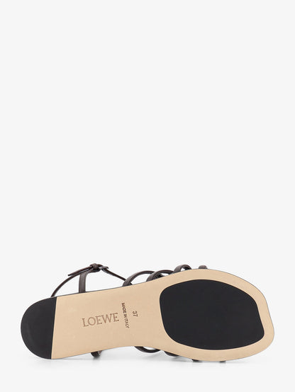 Paula's Ibiza -Petal leather sandals with Anagram logo on the front thumbnail