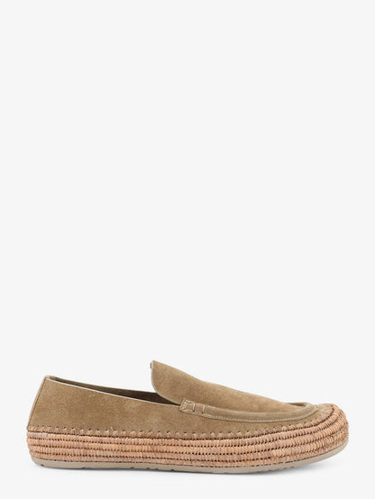 Rio suede and raffia loafers thumbnail