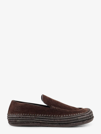 Rio suede and raffia loafers thumbnail
