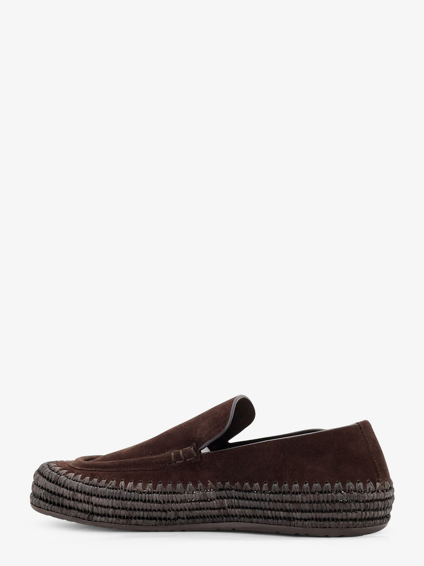 Rio suede and raffia loafers