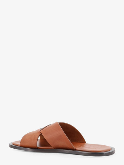 Flex leather sandals with crisscross detail thumbnail