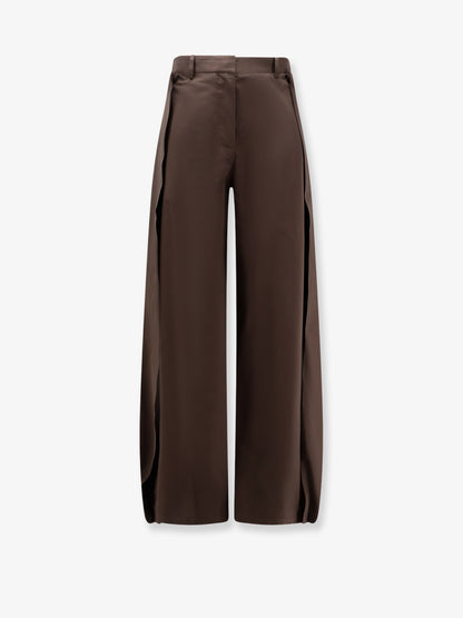 Cotton and silk blend trousers thumbnail