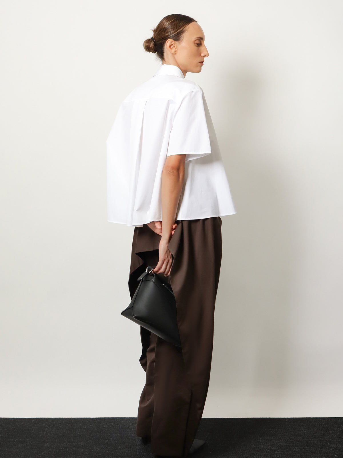 Cotton and silk blend trousers