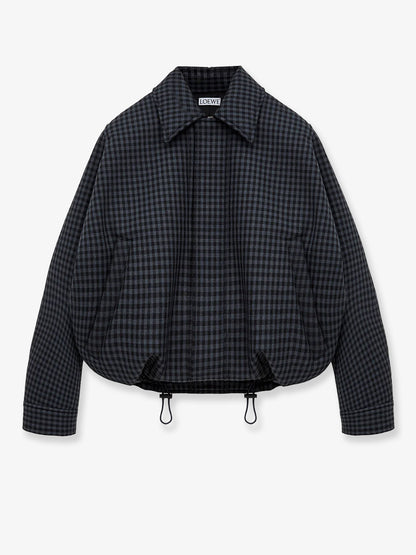Lightweight wool jacket with a check pattern thumbnail