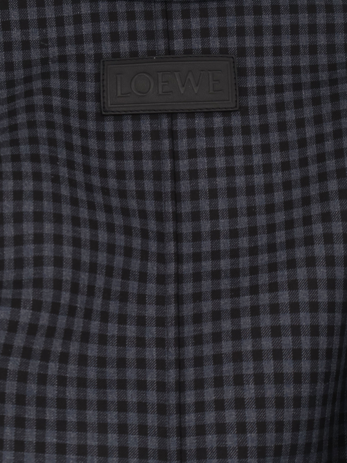 Lightweight wool jacket with a check pattern