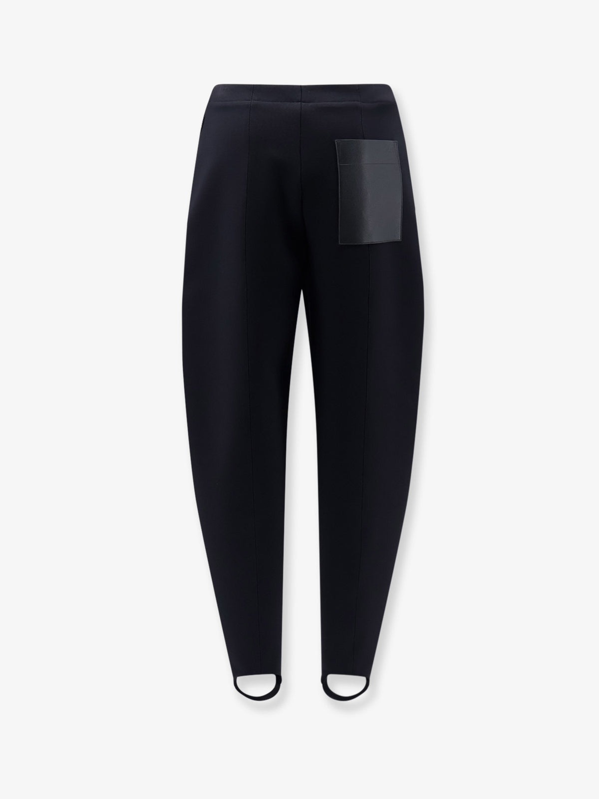 Stretch wool blend stirrup trousers