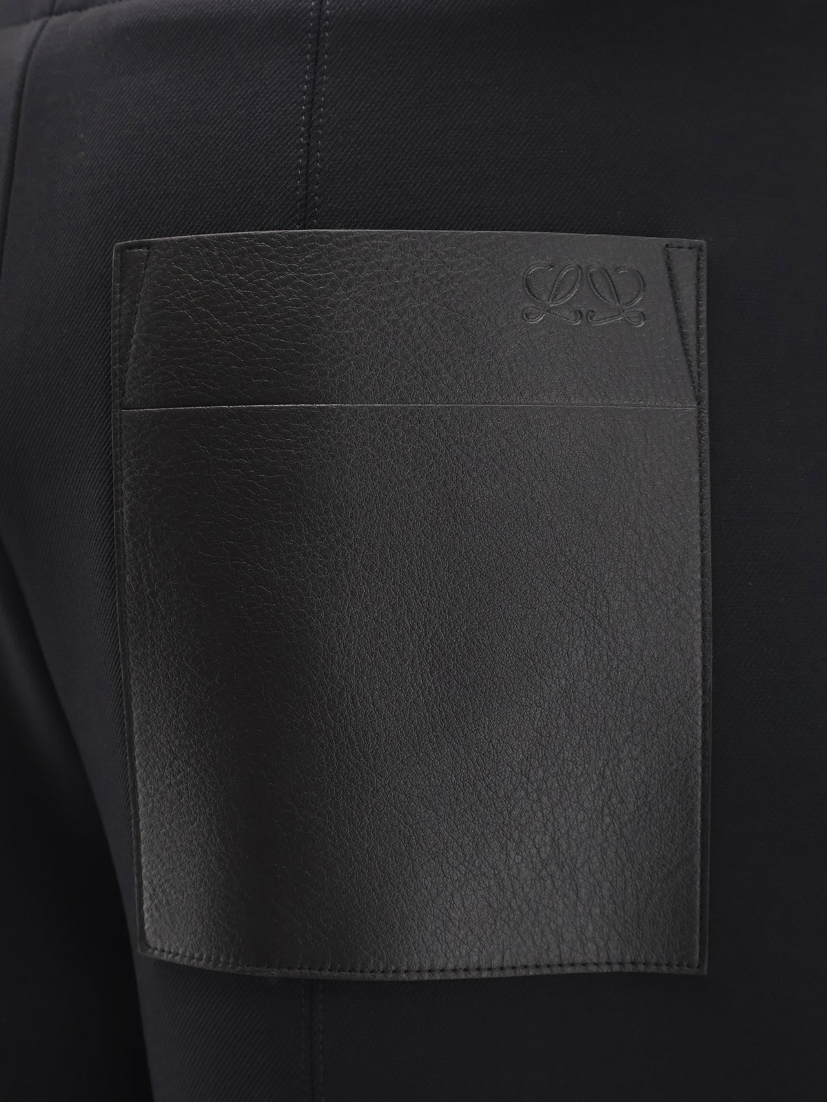 Stretch wool blend stirrup trousers