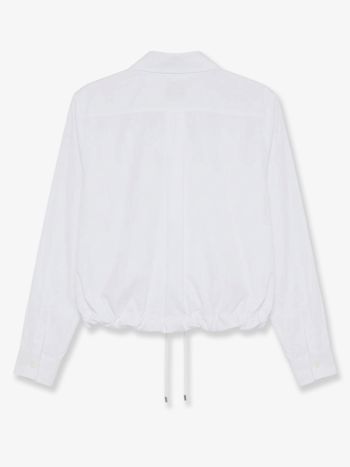 Cotton shirt with adjustable drawstring