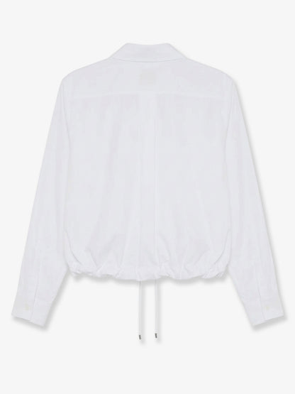 Cotton shirt with adjustable drawstring thumbnail