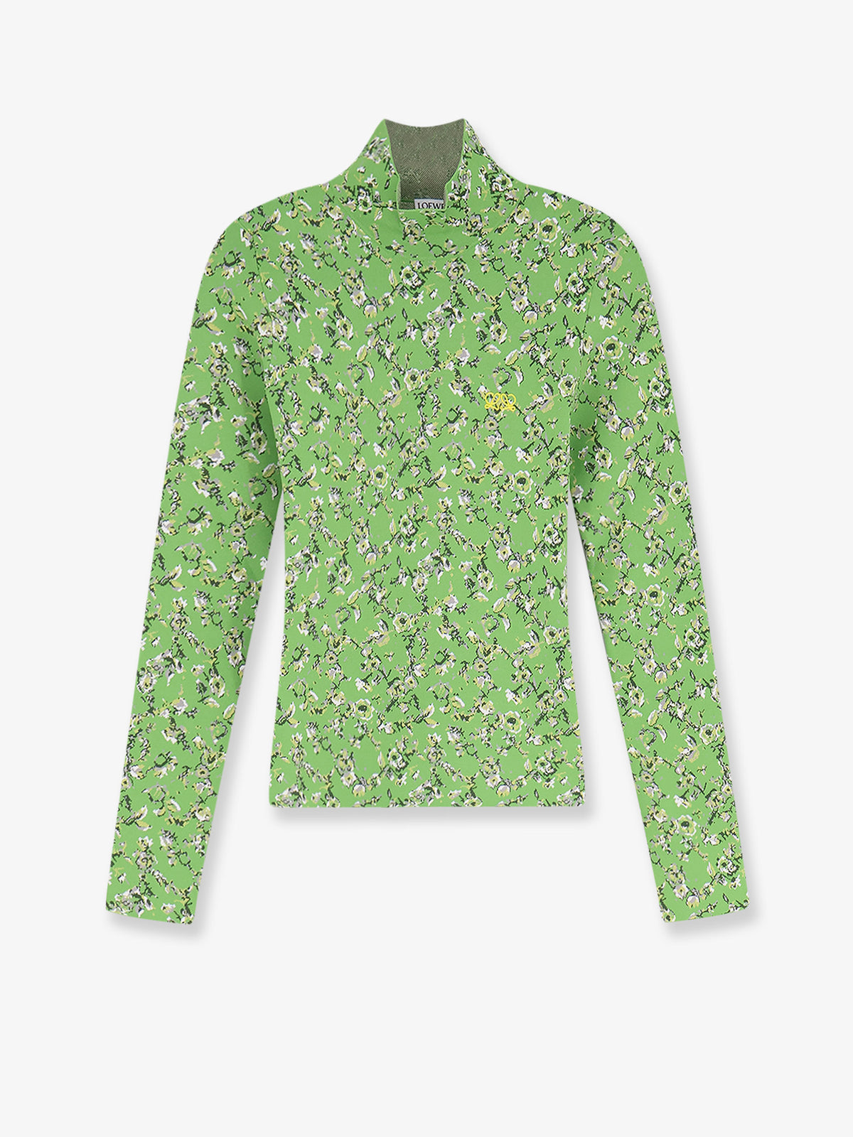 Viscose blend top with floral motif