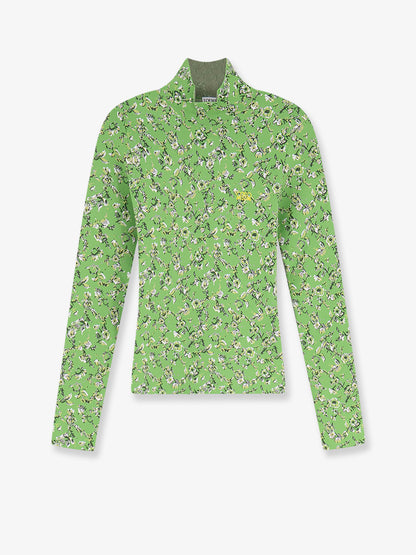 Viscose blend top with floral motif thumbnail