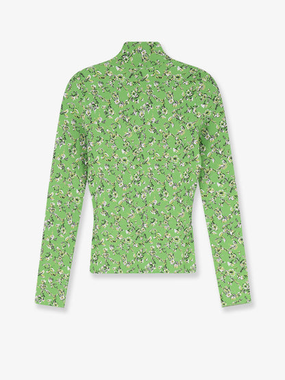 Viscose blend top with floral motif thumbnail