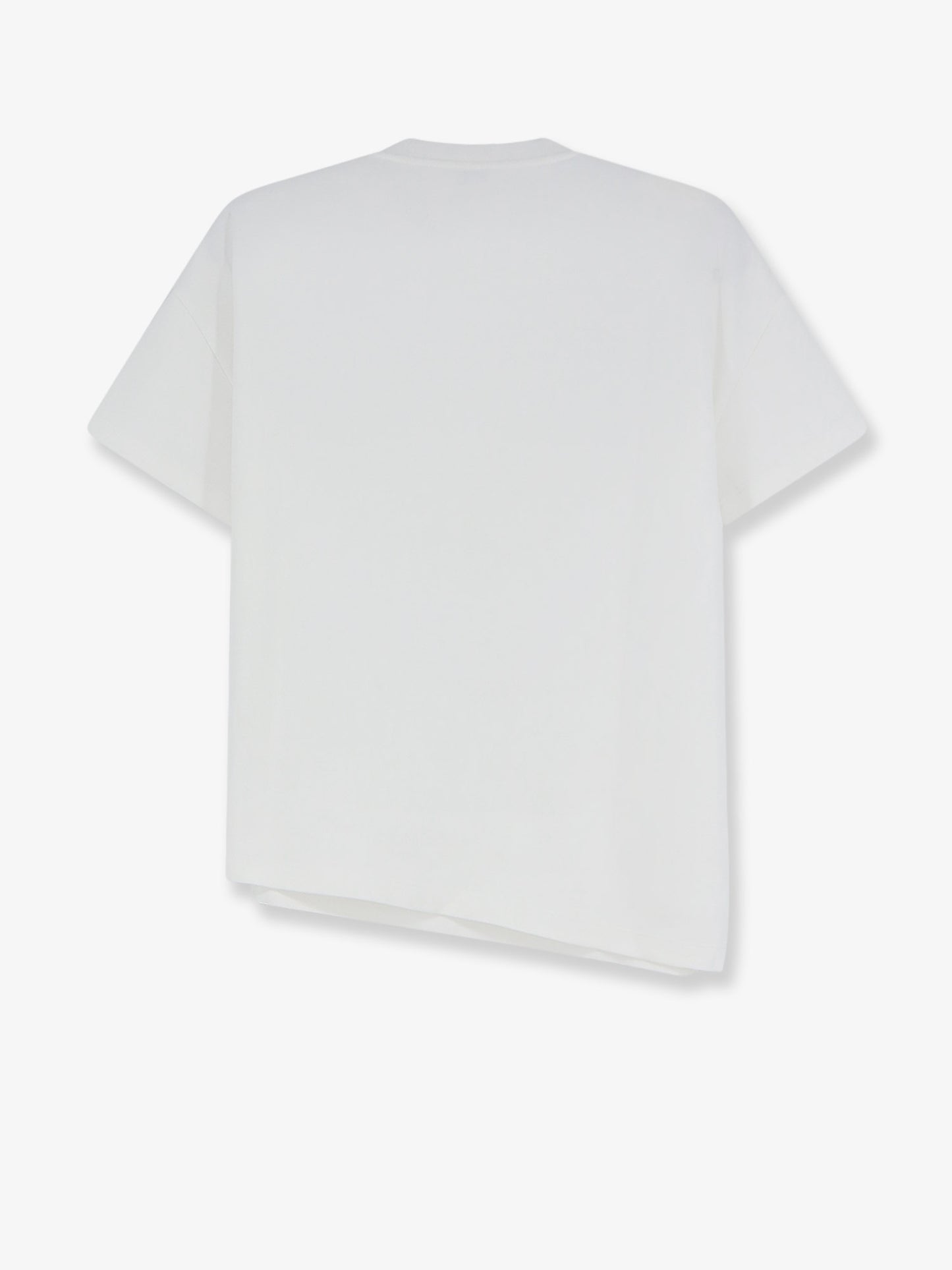Asymmetric cotton blend t-shirt