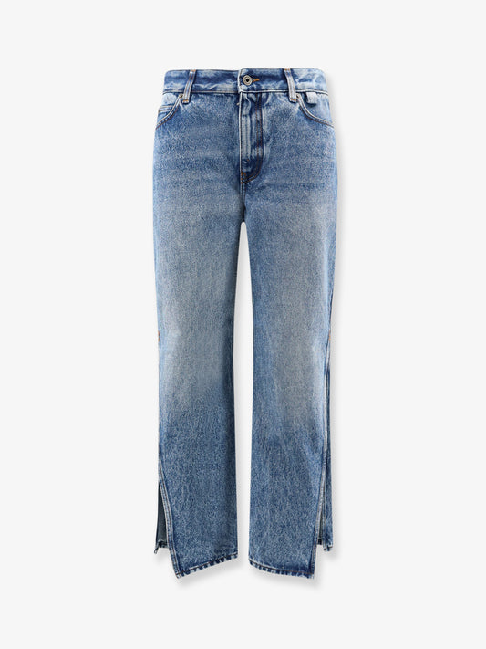 Paula's Ibiza- Blue denim jeans with side embroidered logo