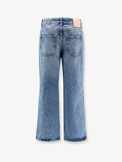 Paula's Ibiza- Blue denim jeans with side embroidered logo thumbnail