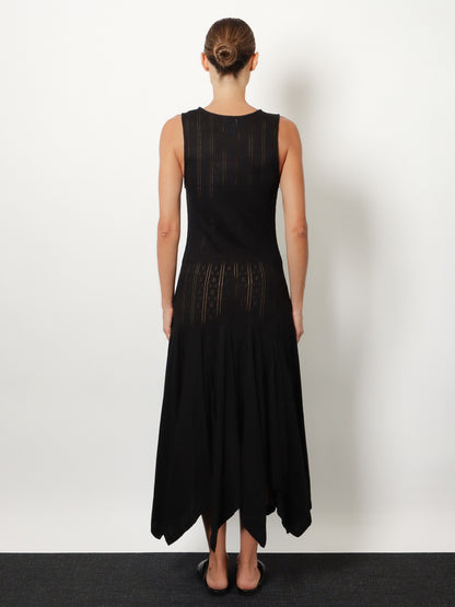 Vestito lungo Paula's Ibiza in cotone ricamato thumbnail