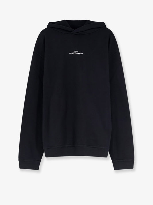 Cotton sweatshirt with front embroidered logo