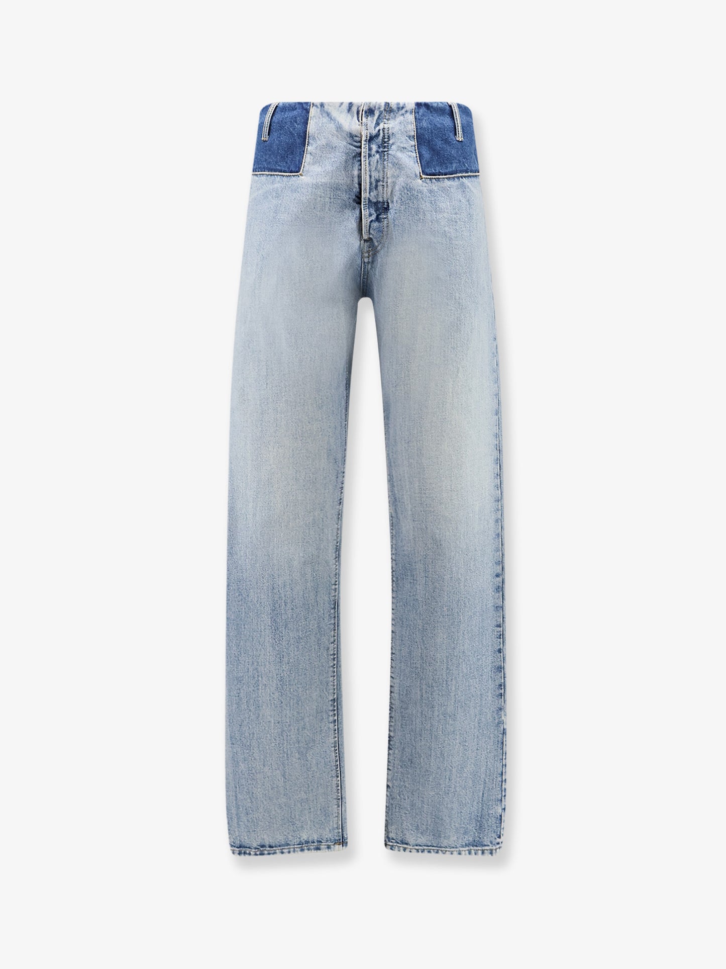 Jeans con effetto patchwork