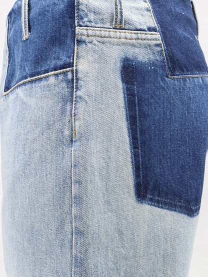 Jeans con effetto patchwork thumbnail