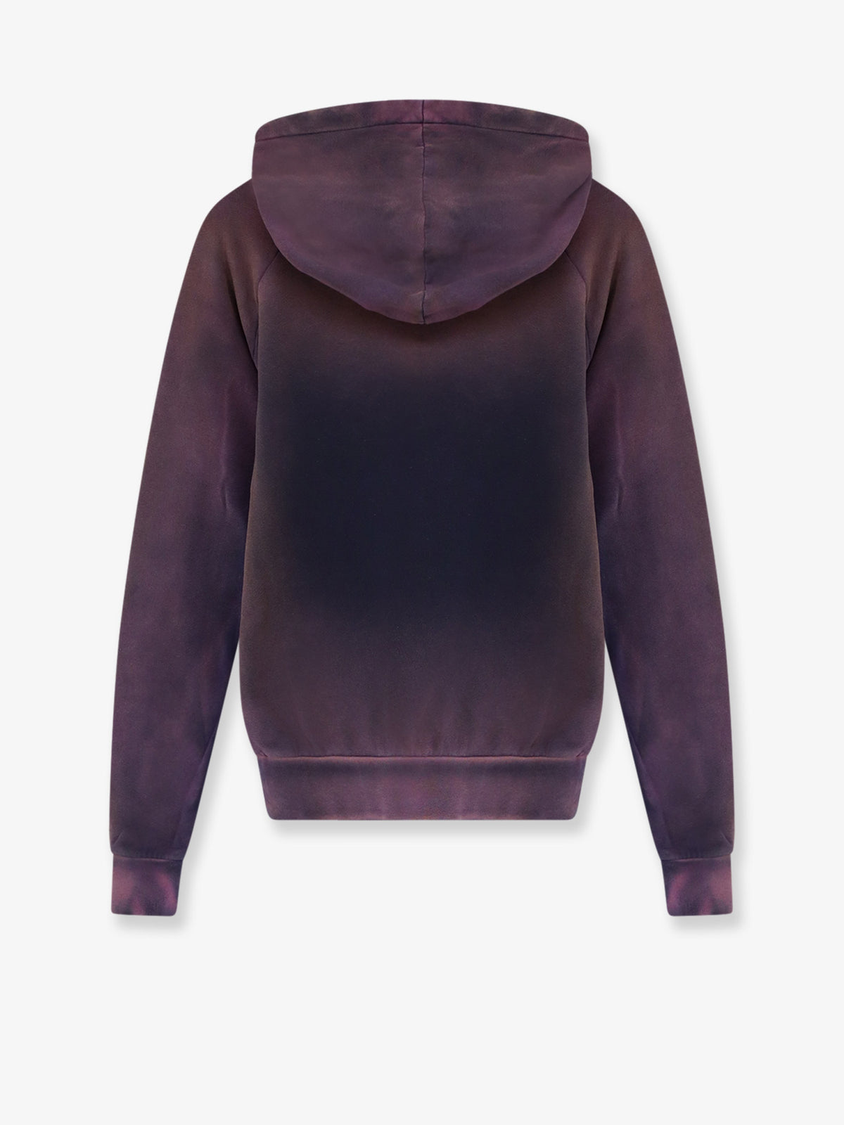 Cotton hoodie with washed-out effect