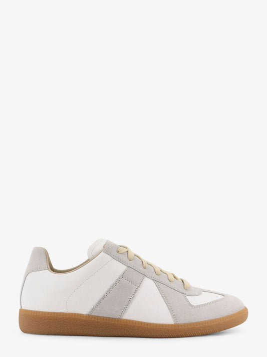 Low-top Replica leather and suede sneakers