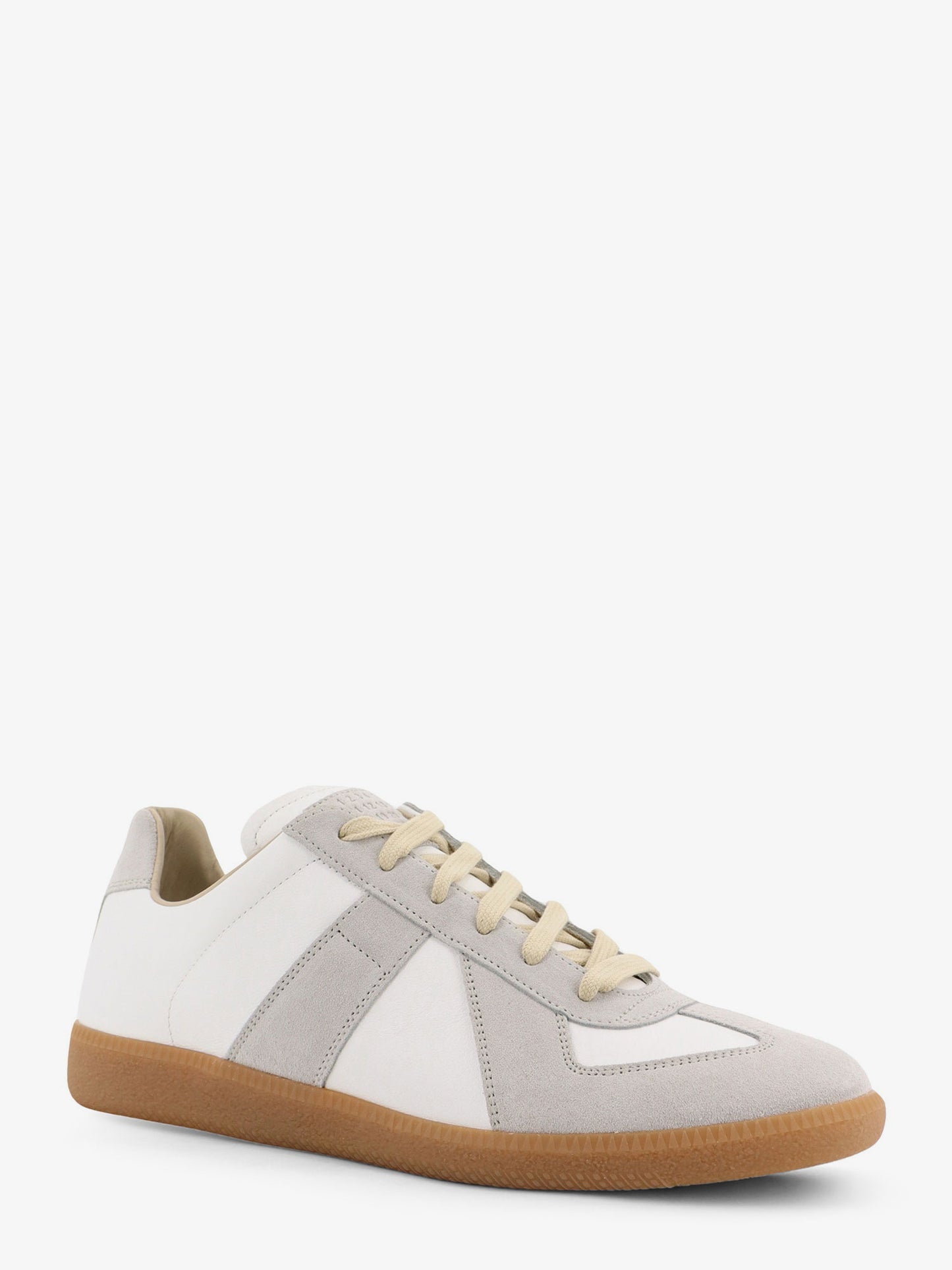 Low-top Replica leather and suede sneakers