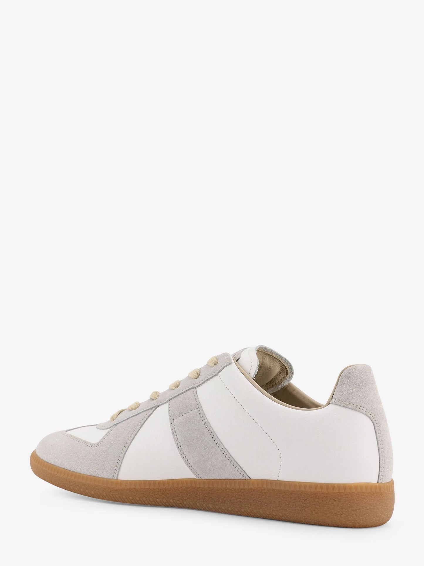 Low-top Replica leather and suede sneakers