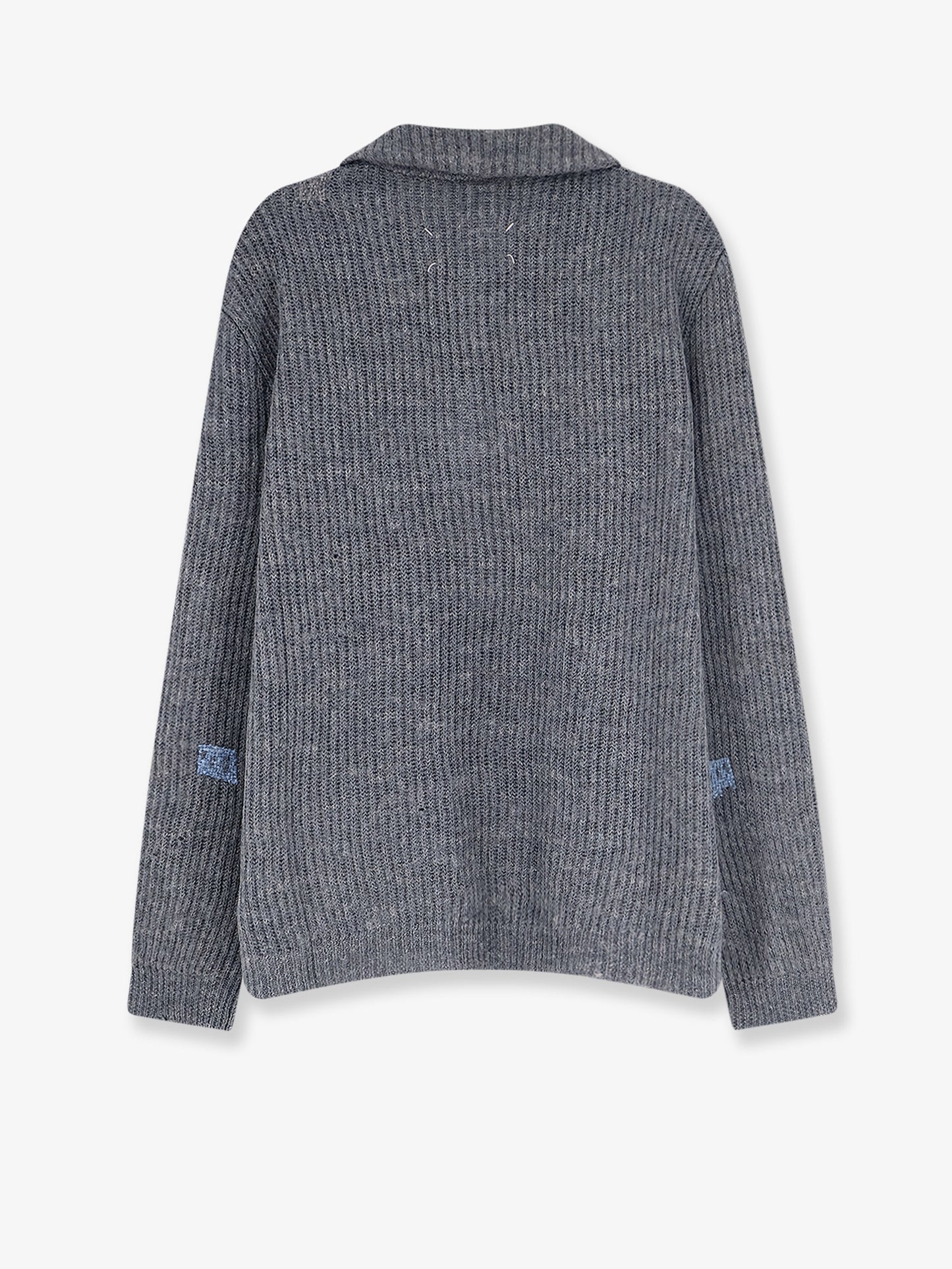 Maglia in misto lino e lana a coste