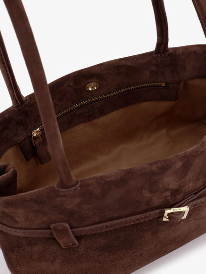 Le Cambon East West suede shoulder bag thumbnail