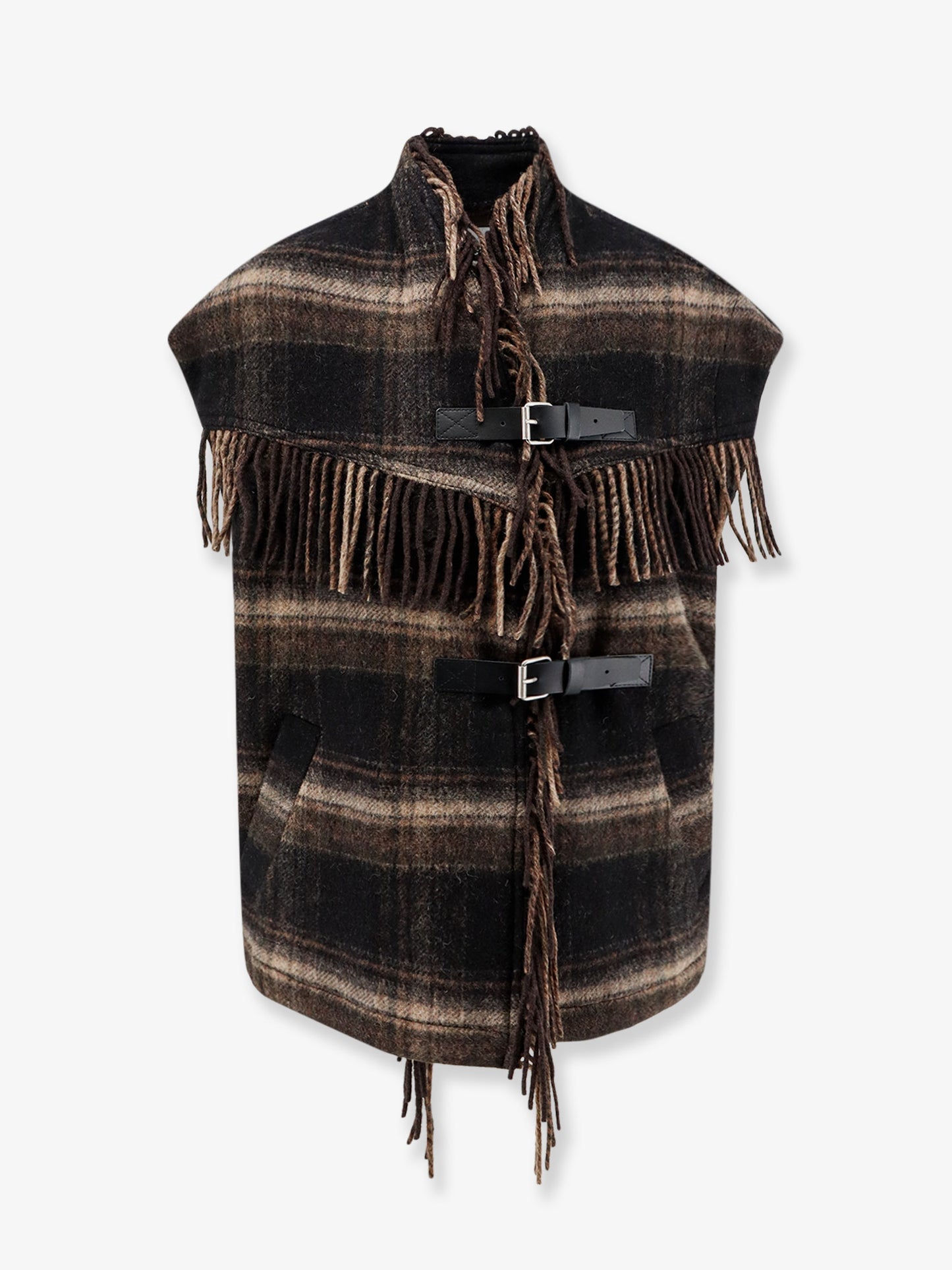 Ginesa sleeveless jacket with fringes