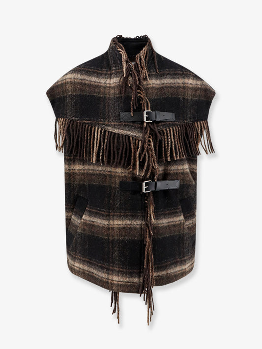 Ginesa sleeveless jacket with fringes