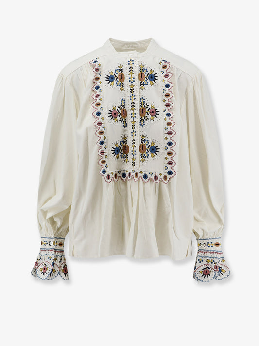 Monique viscose blend shirt with embroidery