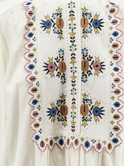 Monique viscose blend shirt with embroidery thumbnail