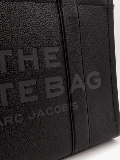 Leather shoulder bag with logo on the front thumbnail