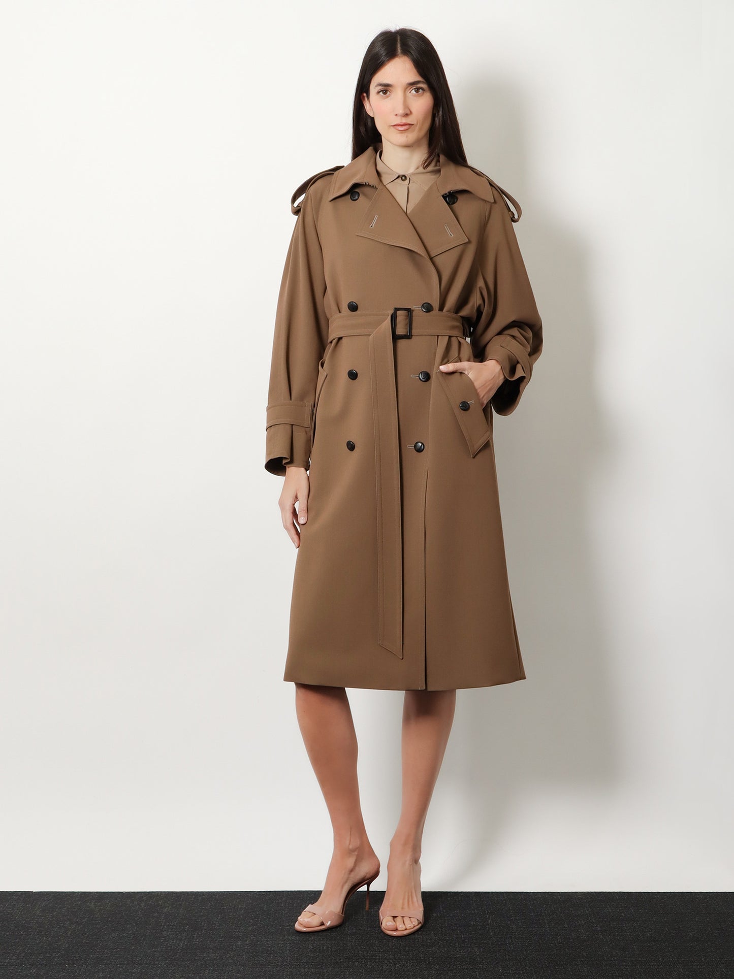 Trench Mxmcerto in lana vergine