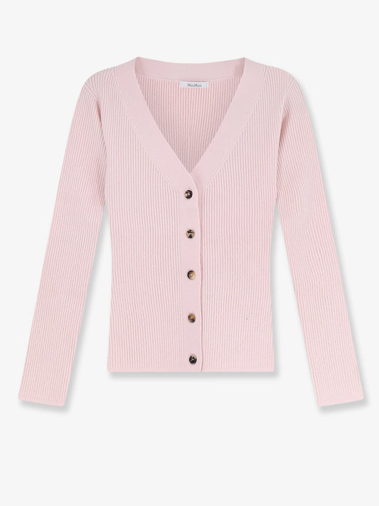 Mxmgioiosa ribbed wool and cashmer ecardigan