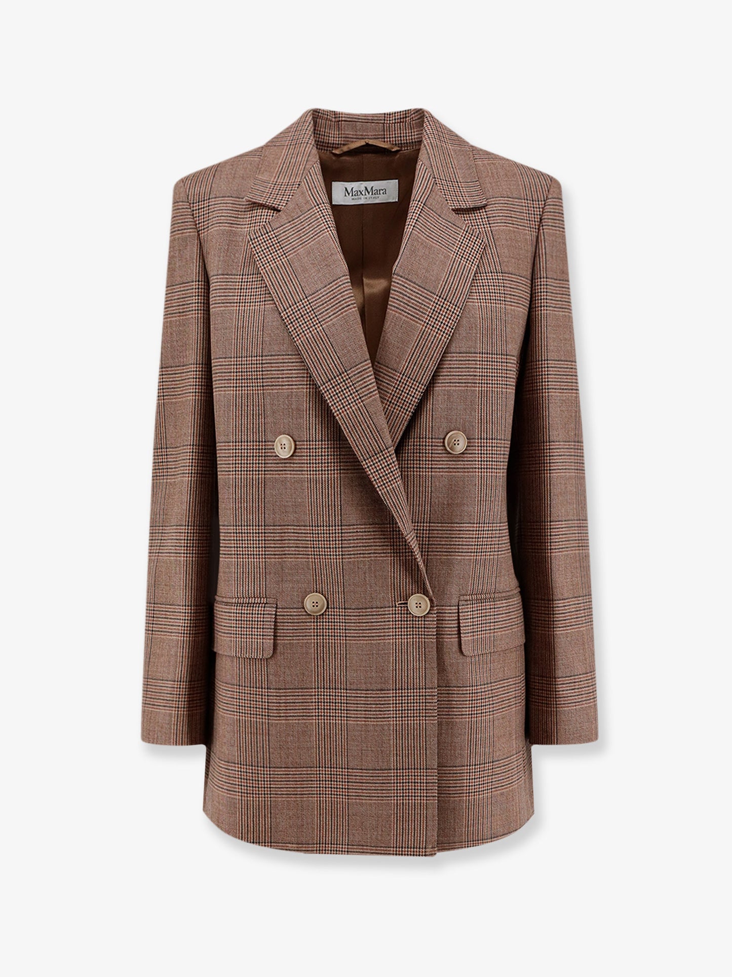 MXMastrale Wool Blazer with Prince of Wales Pattern