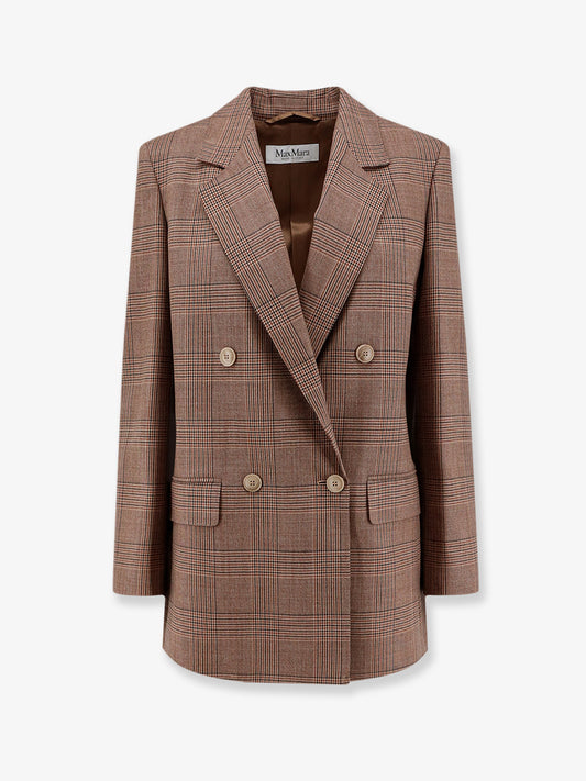 MXMastrale Wool Blazer with Prince of Wales Pattern
