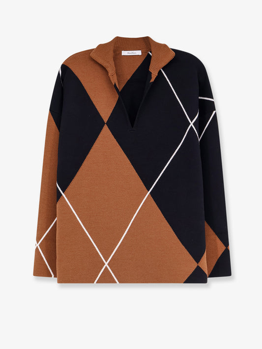 Mxmsala argyle pattern virgin wool sweater