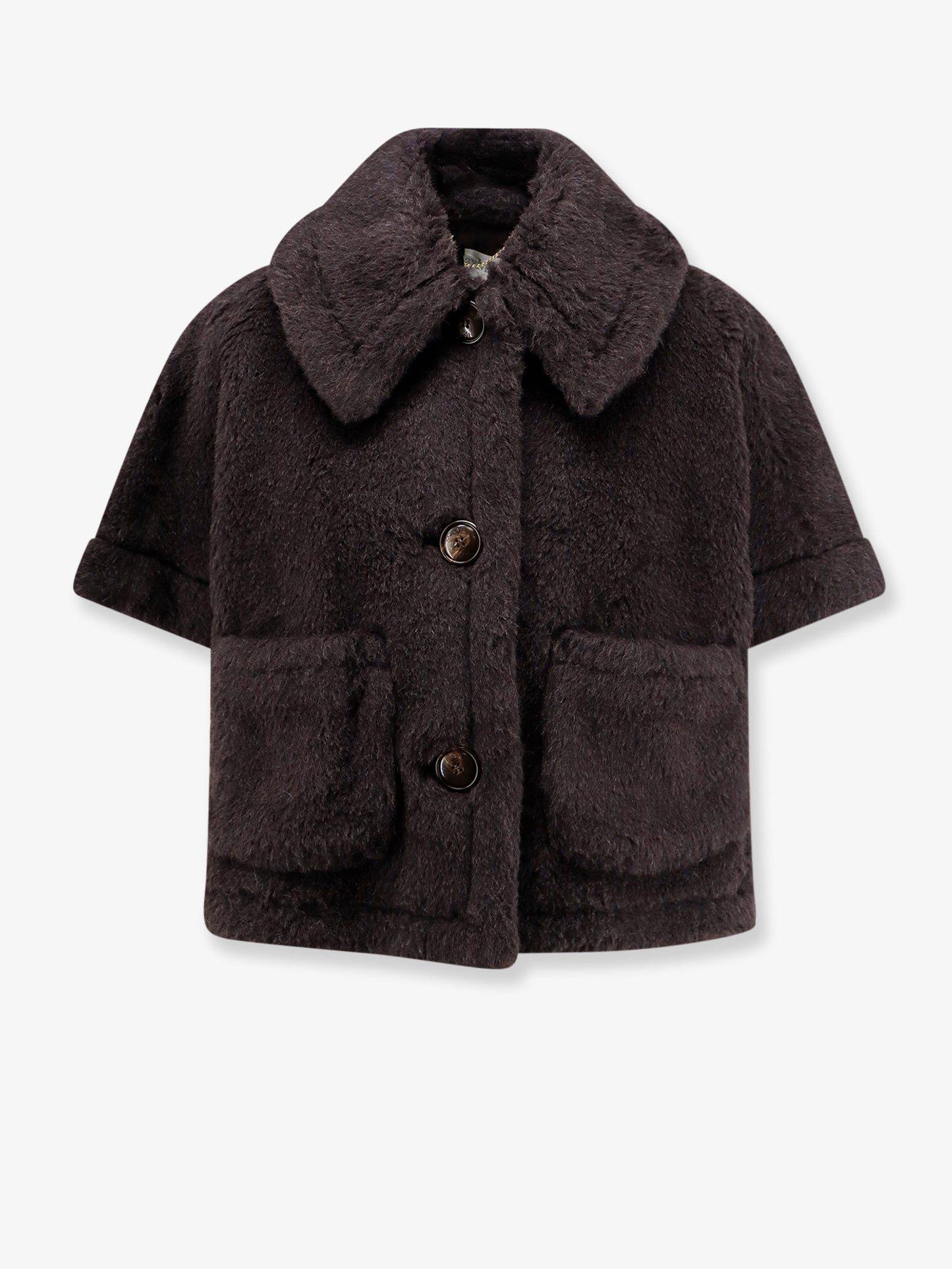 Newterzo1 alpaca, virgin wool and silk coat