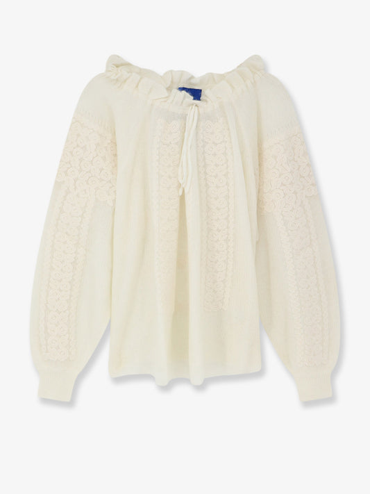 Maglia Appi in lana e alpaca con motivo floreale